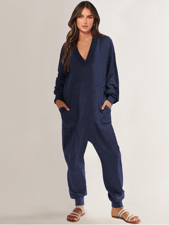 anrabess Pants - ANRABESS Jumpsuits for Women 2026 Fall Long Sleeve Casual Loose Fit Romper Loung
